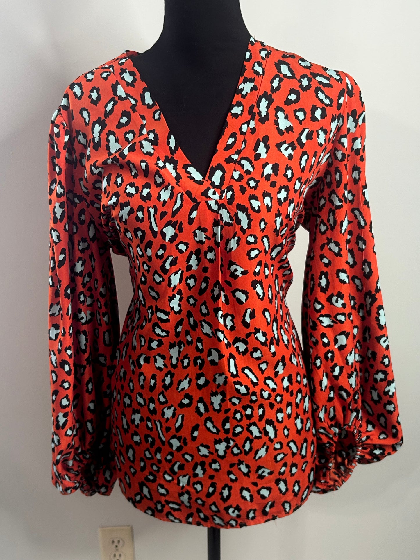 Animal Print Vneck Top