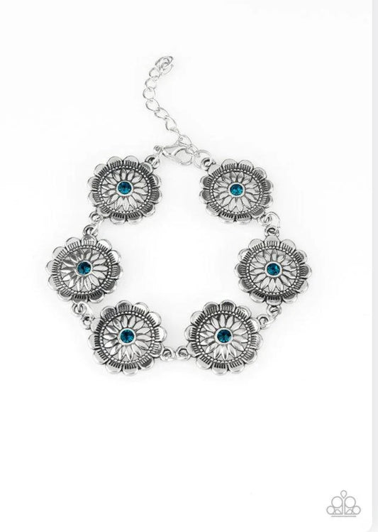 Funky Flower Child Bracelet - Blue