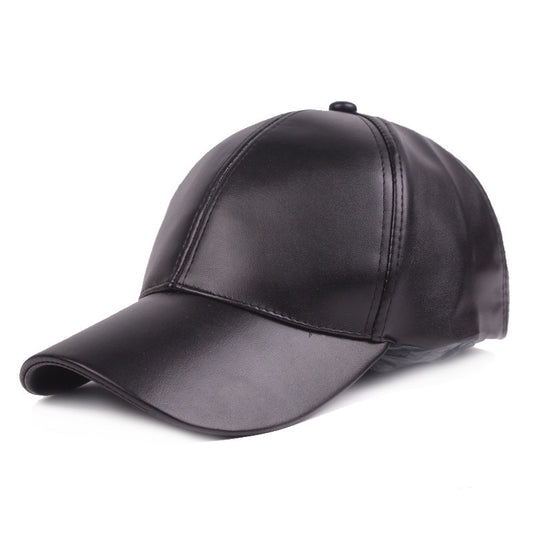 Faux Leather Baseball Cap