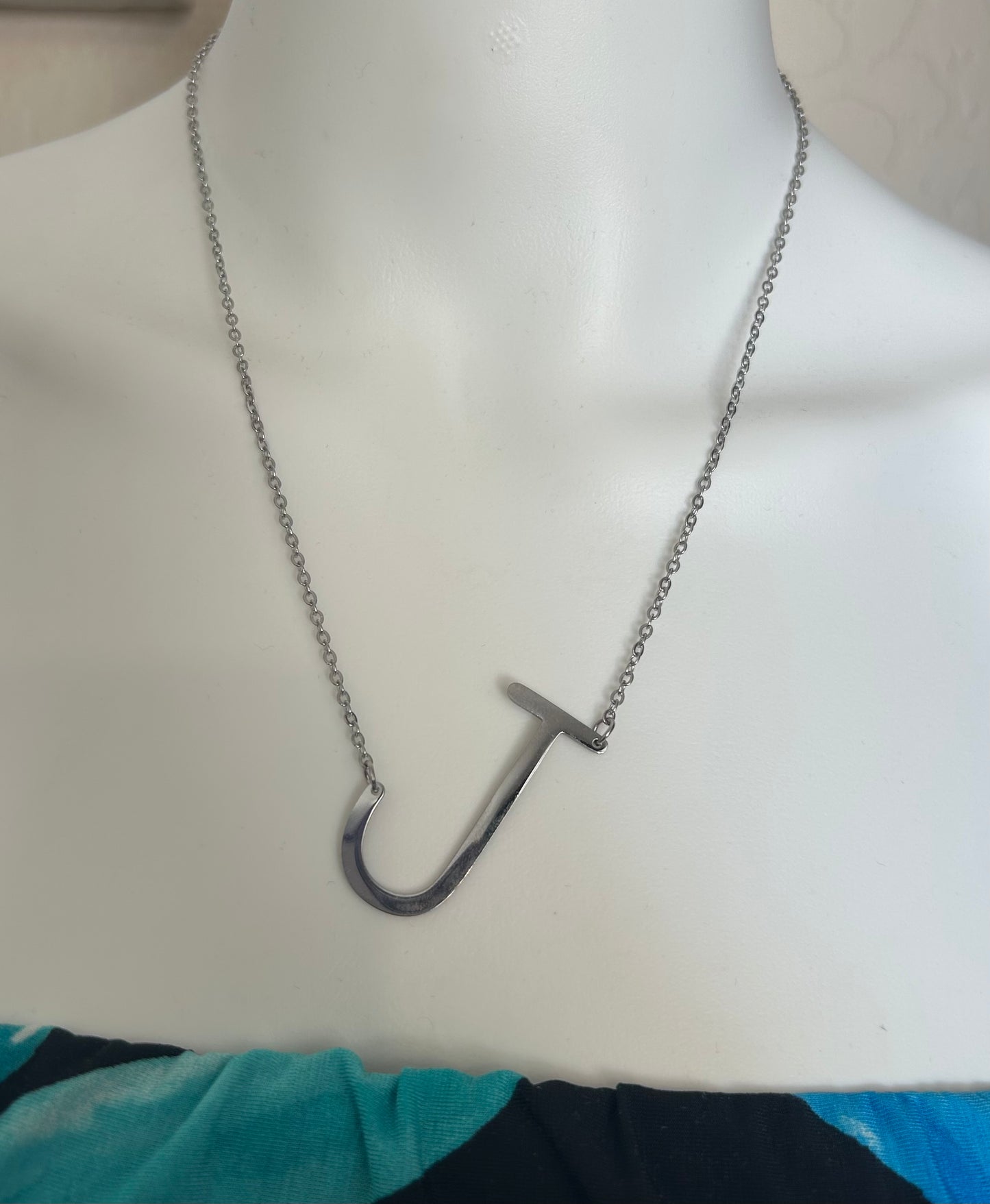 Initial Pendant Necklace - Stainless Steel