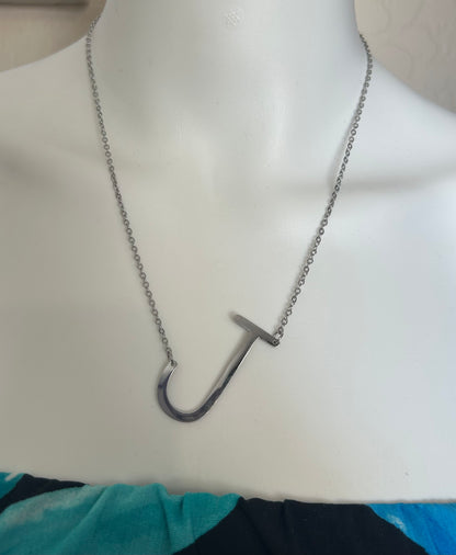 Initial Pendant Necklace - Stainless Steel