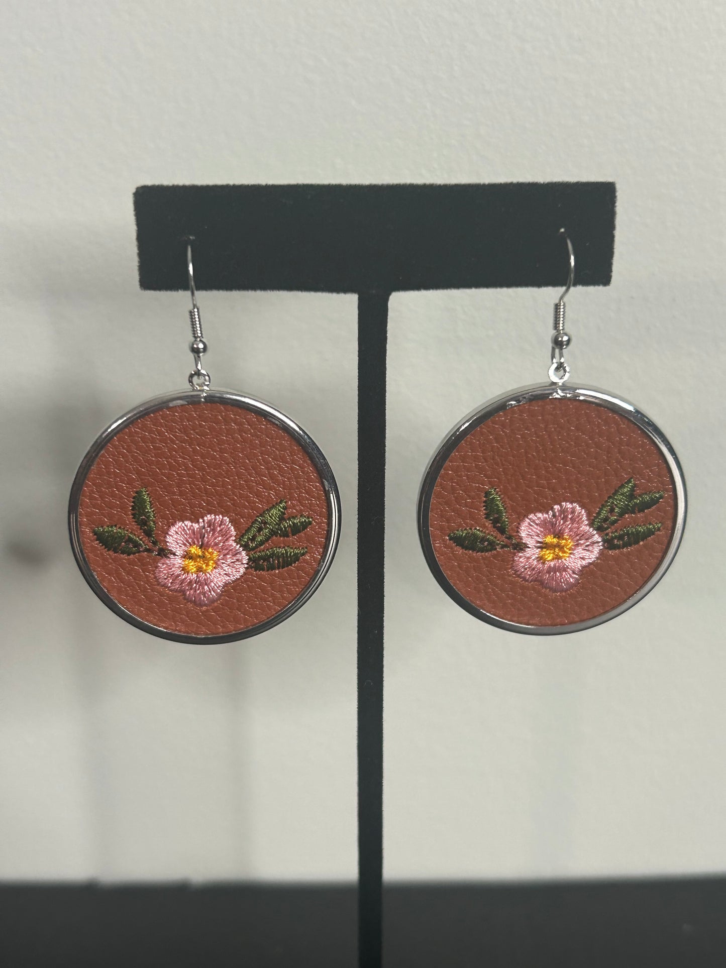 Prairie Patchwork Earrings- Pink