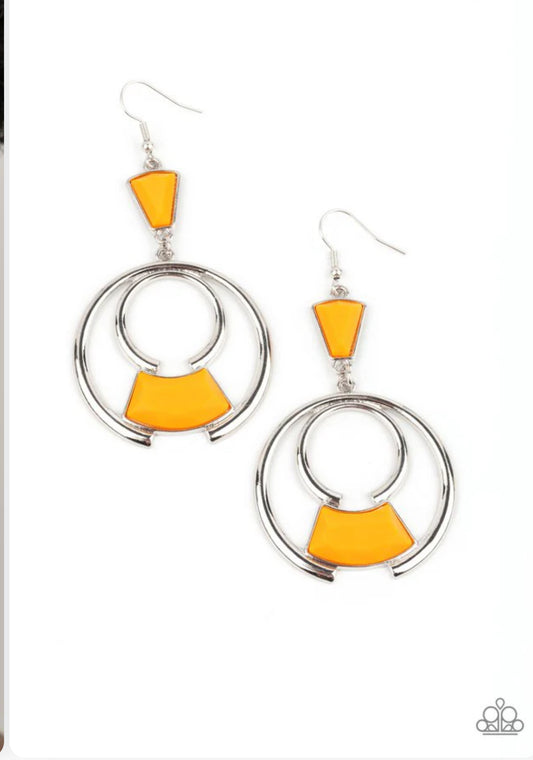 Deco Dancing Earrings - Orange