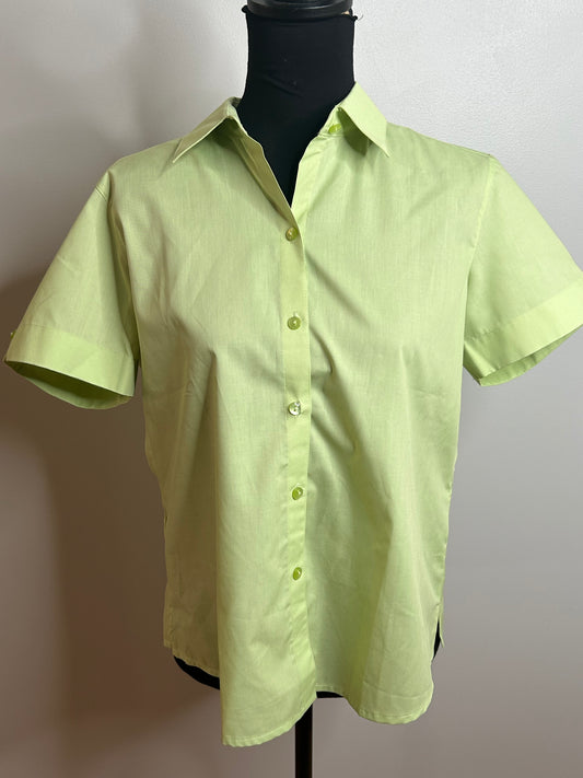 PL~Foxcroft Mint Button Up