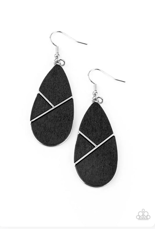 Sequoia Forest Earrings - Black