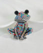 Rhinestone Frog Brooch