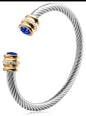 Cable Birthstone Bracelet