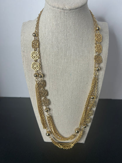 Filigree Layered Chain Necklace