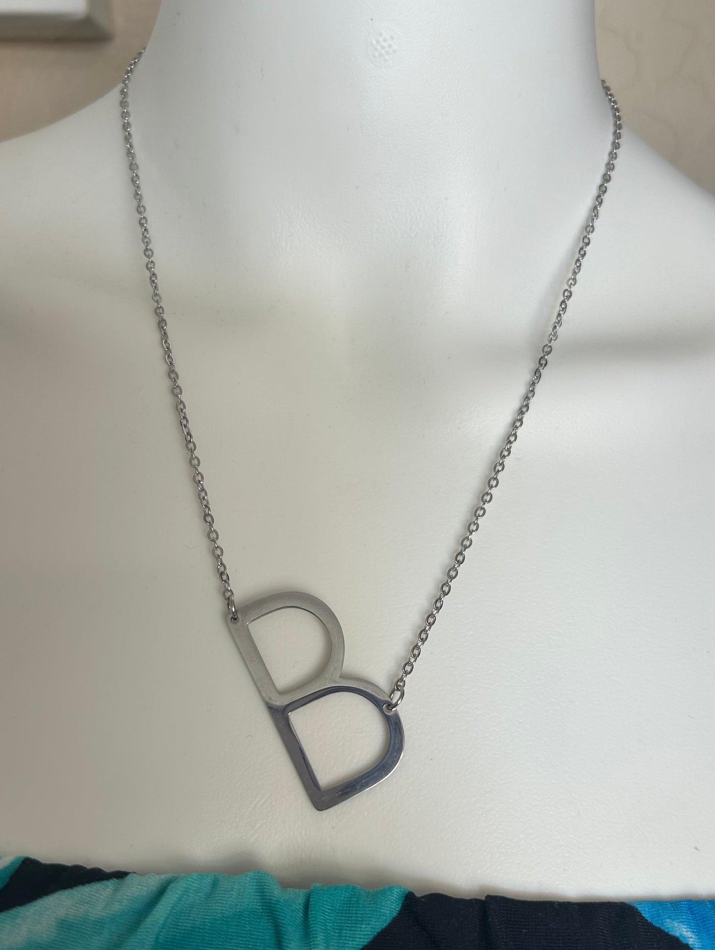 Initial Pendant Necklace - Stainless Steel