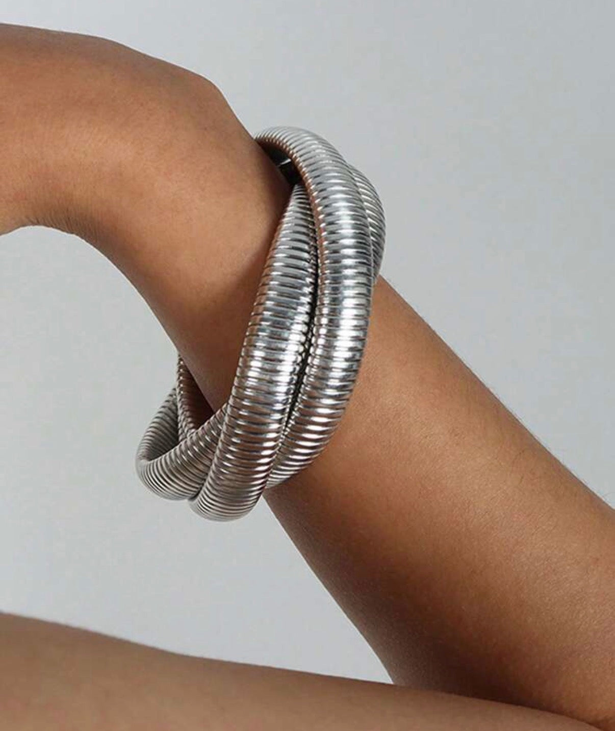Stainless Steel Spring  Stackable Bracelet