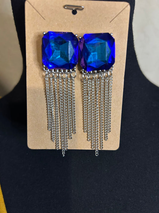Supernova Novelty Earrings - Blue