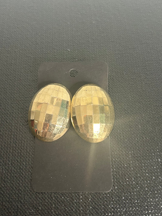 Textured Oval Earrings