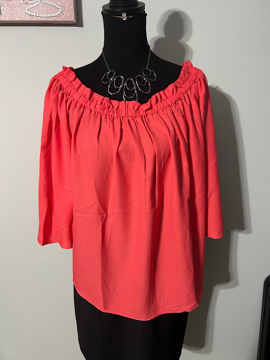 Shoulder Coral Top
