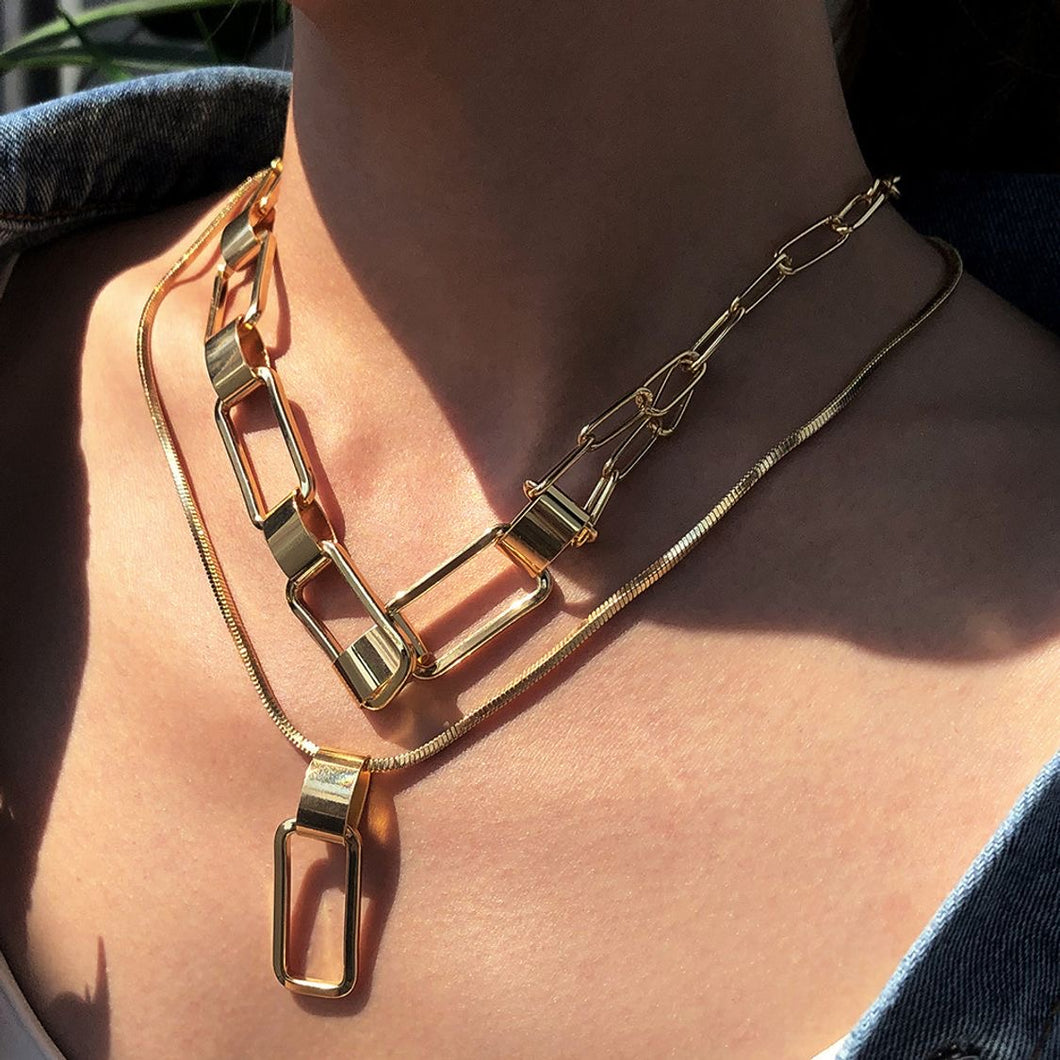 Multi layer Thick Chain Necklace