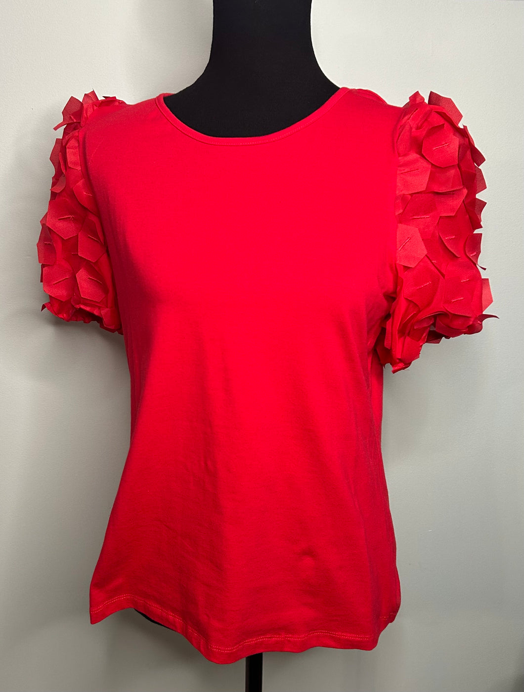 PL  By Design Red Feather Top