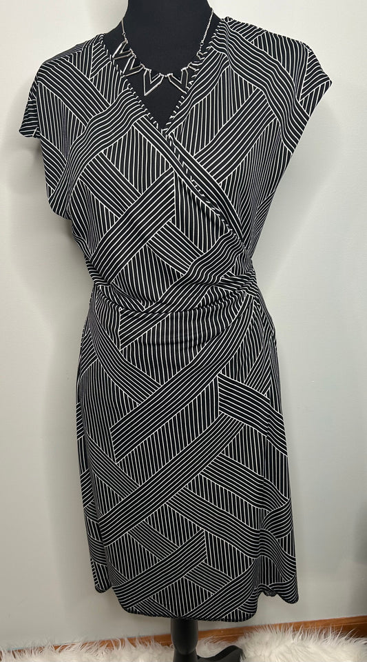 PL Ann Taylor Pattern Dress- Black