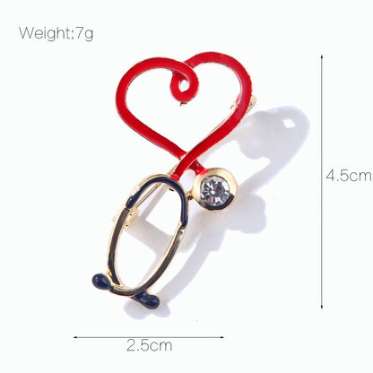 Love Stethoscope Brooch