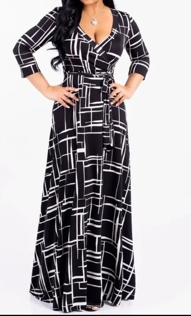 Color Block Maxi Dress