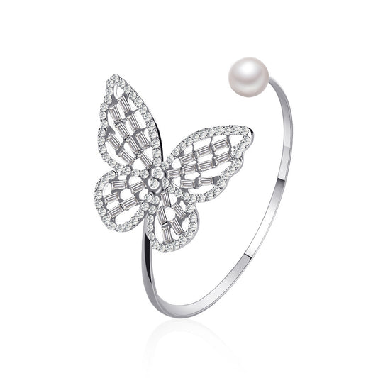 Butterfly Rhinestone Bangle