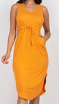 Drawstring Midi Dress