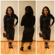 Load image into Gallery viewer, Ruched Long Sleeve Dress
