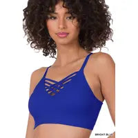 V Lattice Front Bralette