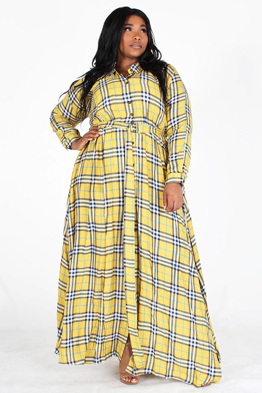 Plaid Maxi Dress 2